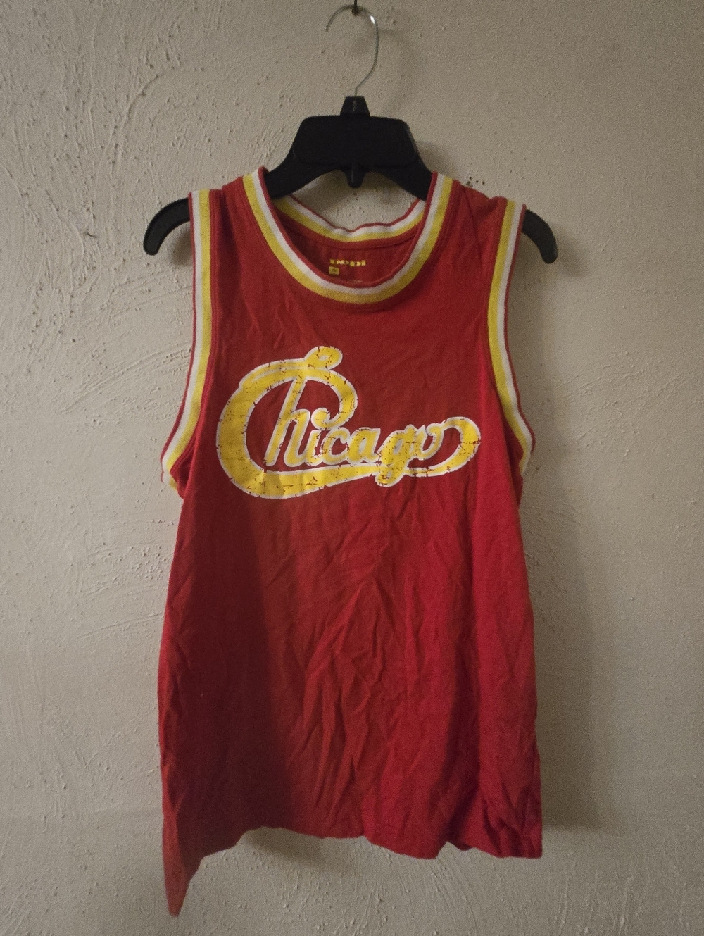 Kappa Red Tank Top with Yellow and White Trim